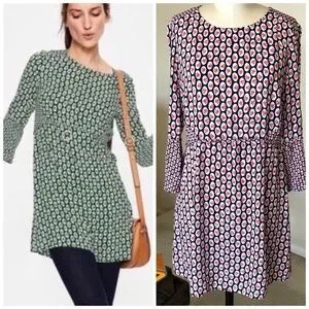 🌸Boden Edna Tunic Mini Dress Viscose Bell Sleeves Size 4R